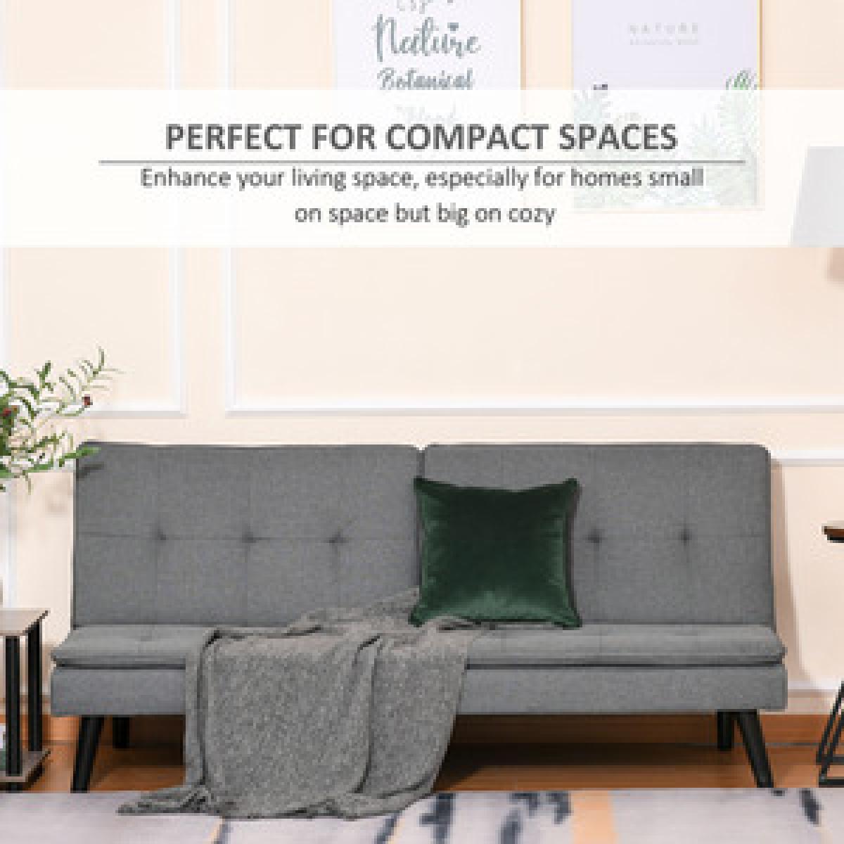 Convertible Futon Sofa Bed  - Grey – image 5