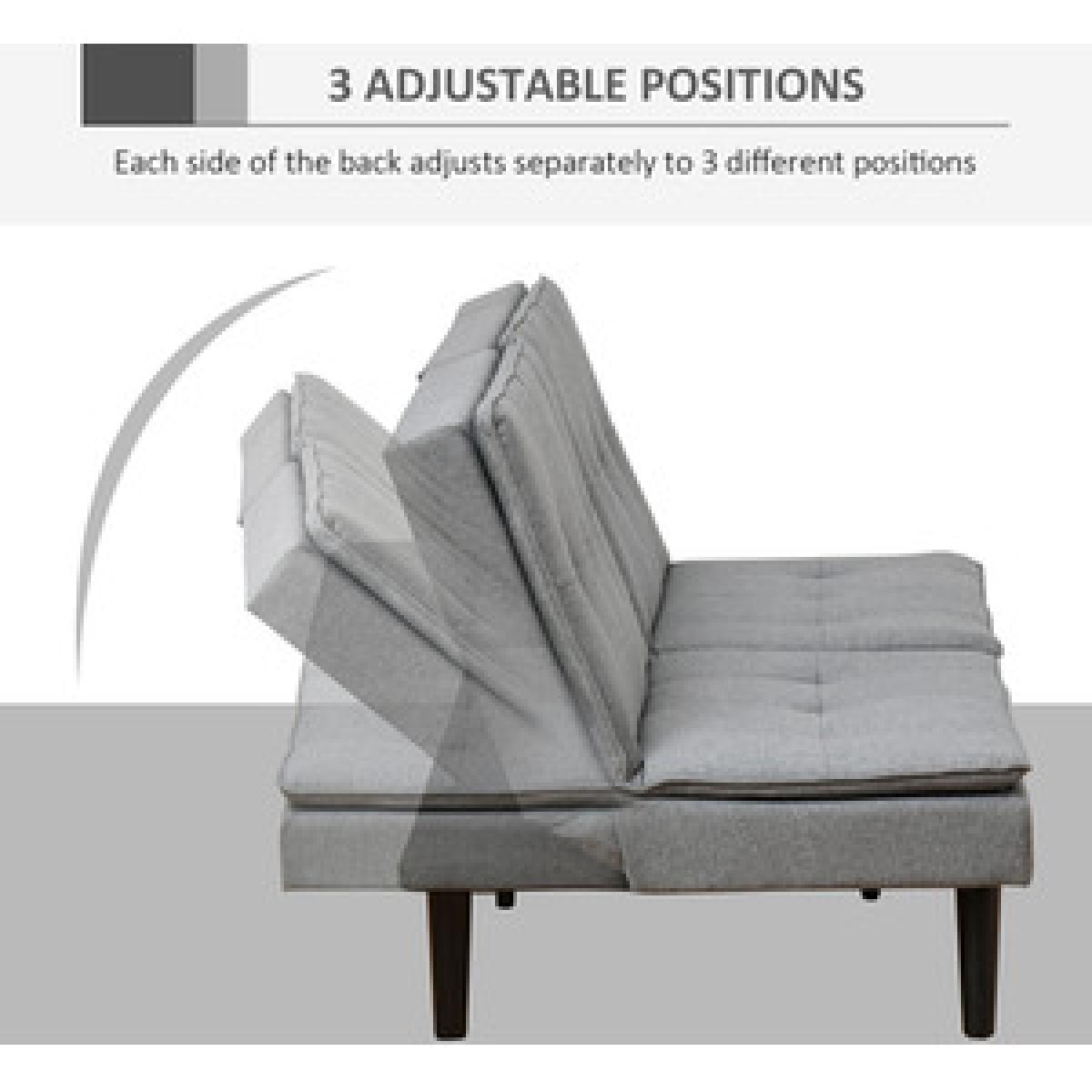 Convertible Futon Sofa Bed  - Grey – image 6