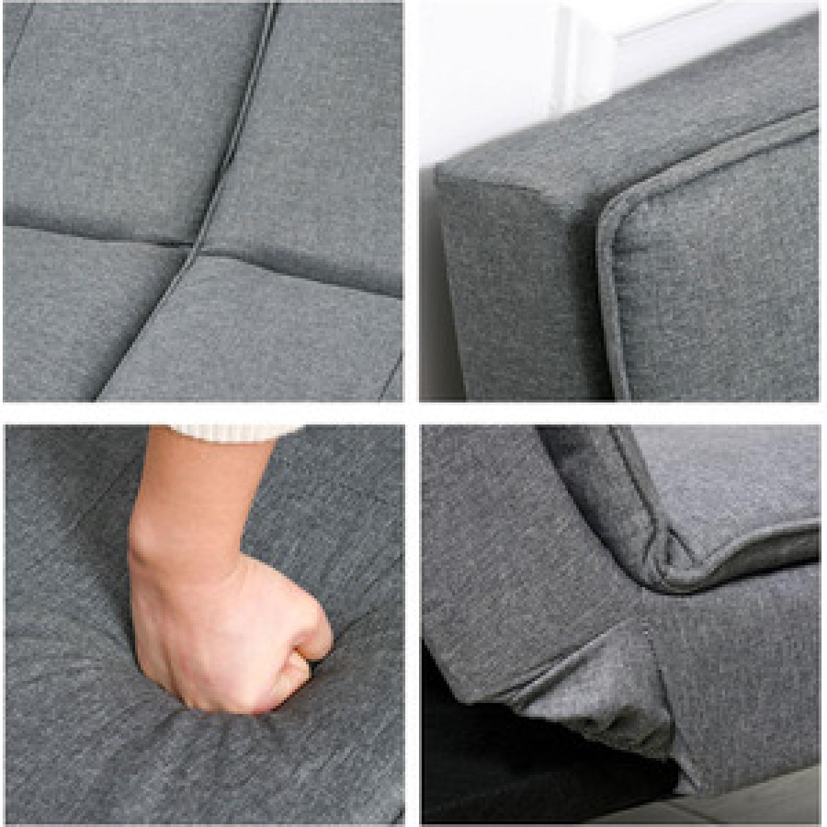 Convertible Futon Sofa Bed  - Grey – image 7