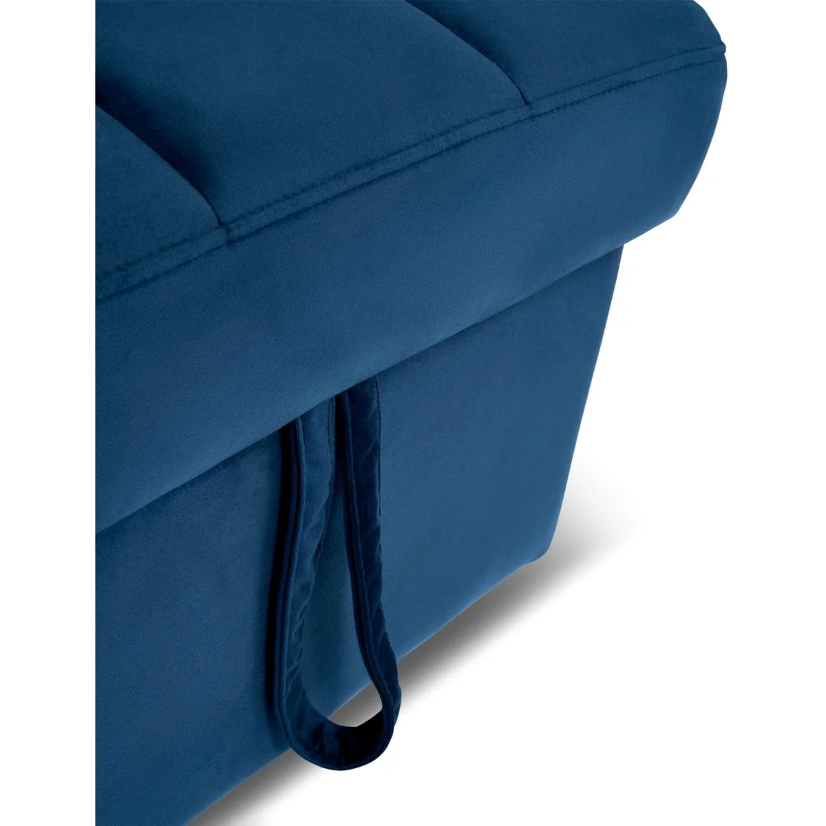 Milo Velvet Corner Sofa Bed with Storage - Blue – image 4