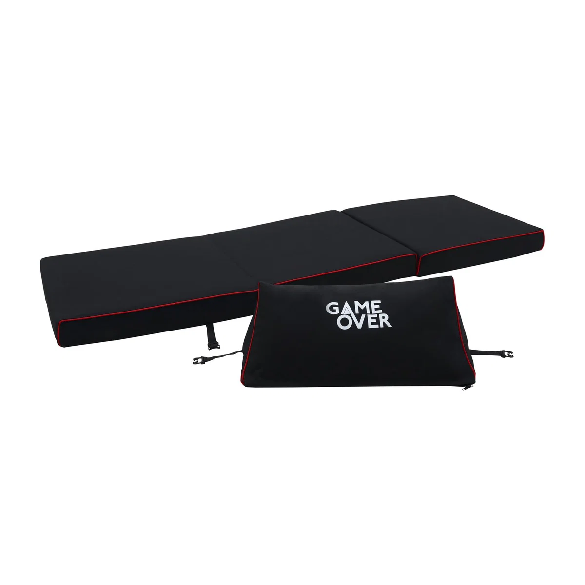 Trifold Gaming Z beds with Headrest - Electric CrimsonLightning