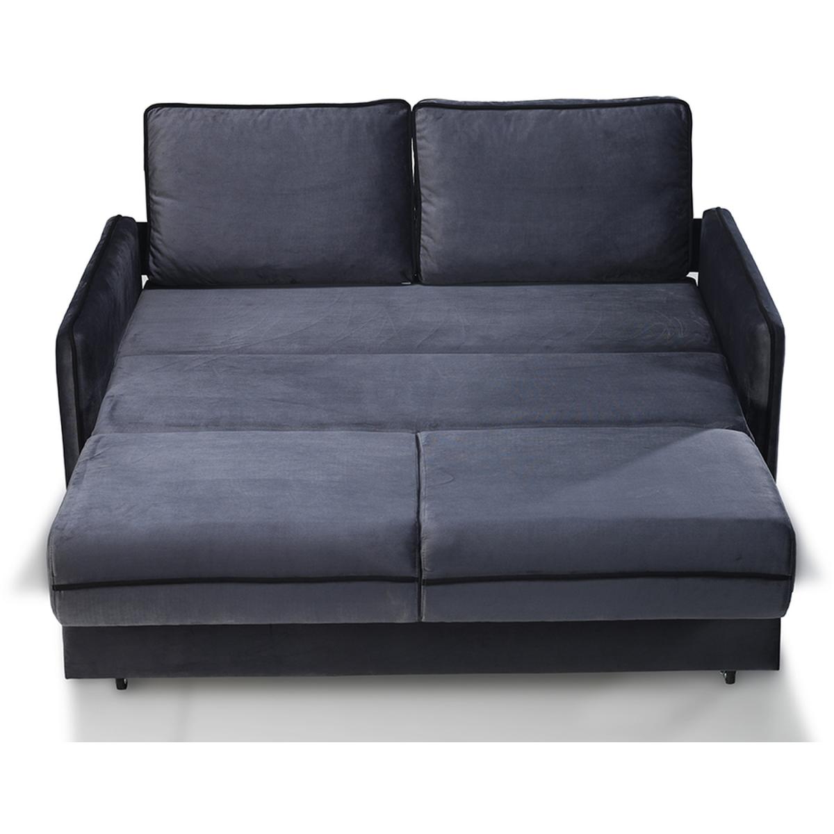 Alcona Velvet Sofa Pull Out Bed - Grey – image 4