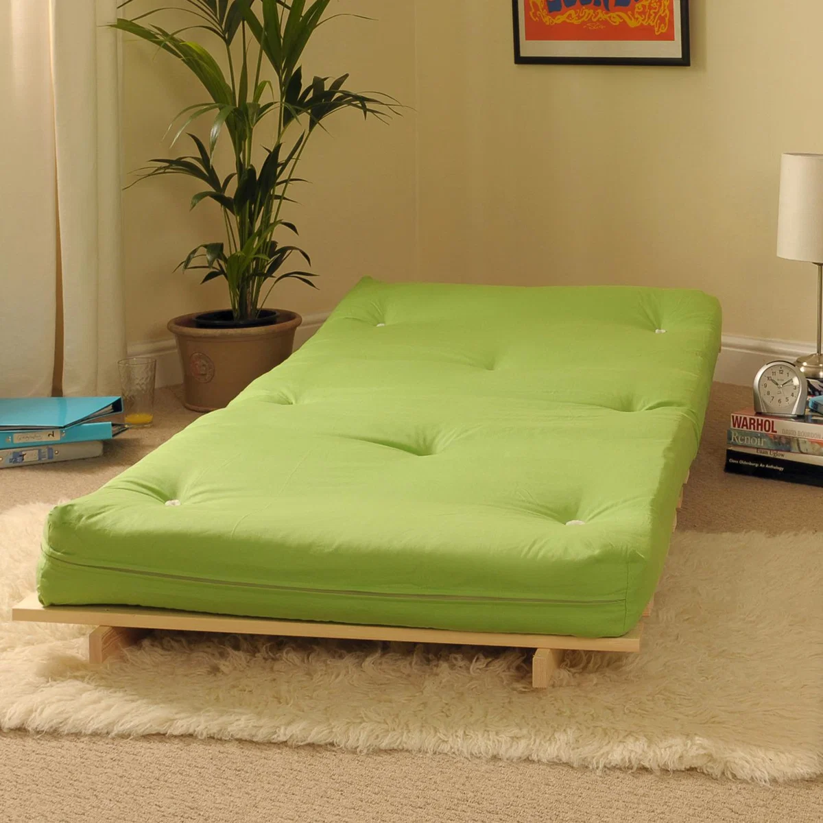 Lime 2ft6 Luxury Futon Sofa Bed – image 2
