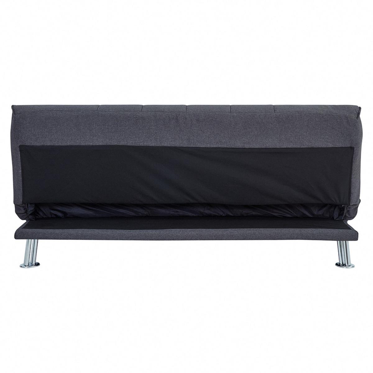 Minesota 3 Seater Sofa Bed Fabric - Black Faux Leather – image 3