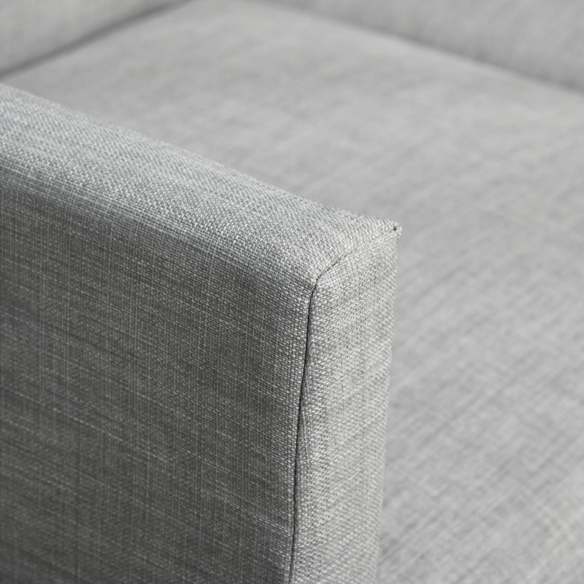 Upholstered Sofa Bed with Footstool - Light grey – image 5