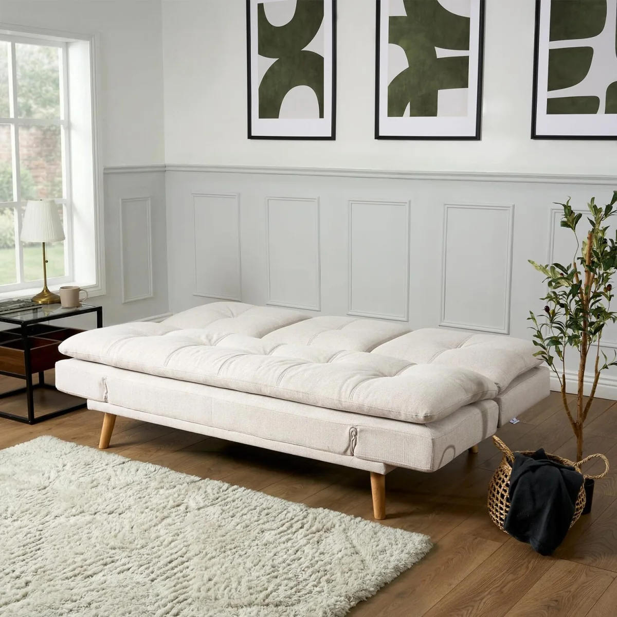 Soho Linen Sofa Bed - Beige – image 5