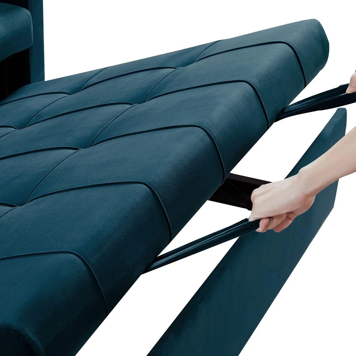 Convertible 3-in-1 Sofa Bed - Green – image 15