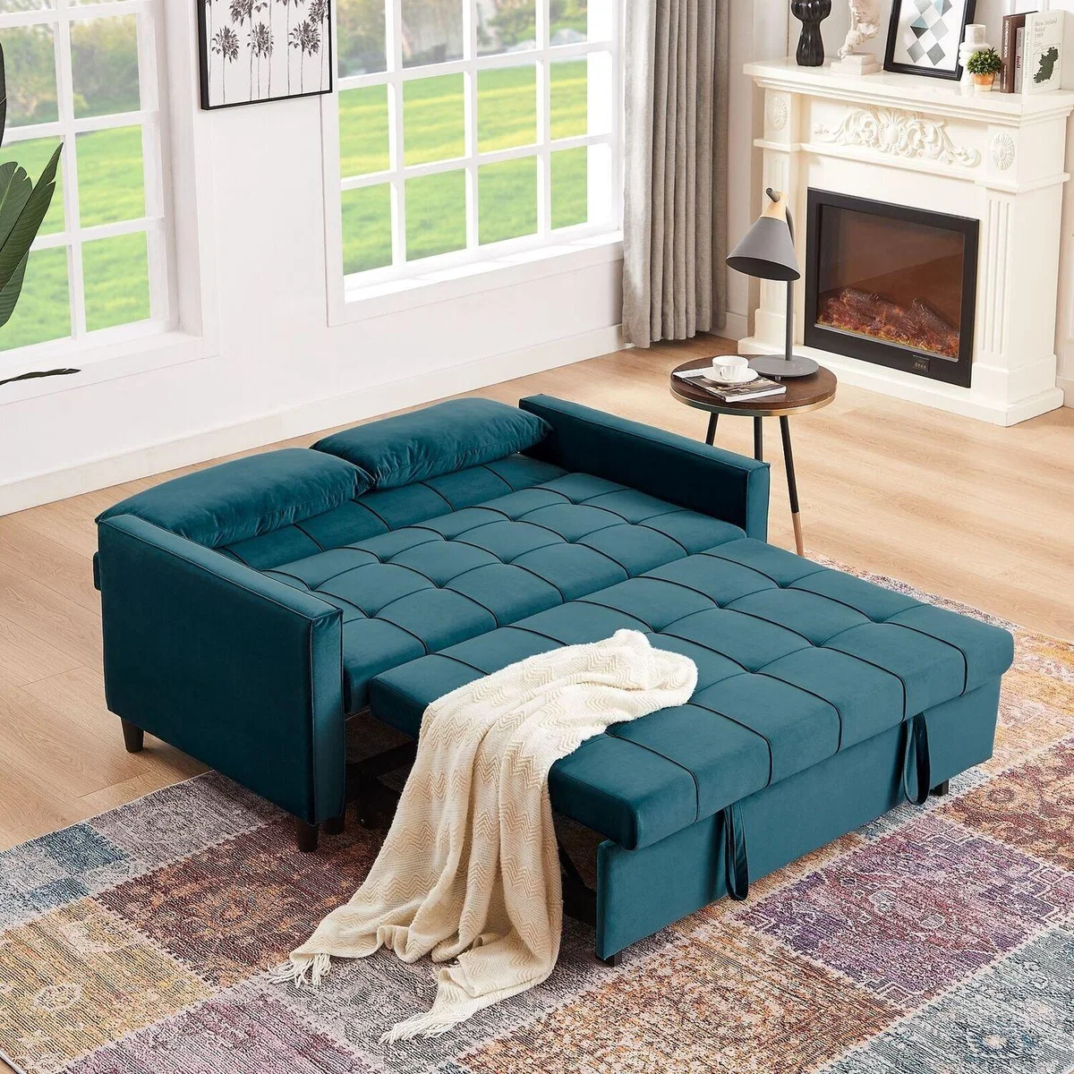 Convertible 3-in-1 Sofa Bed - Green – image 10