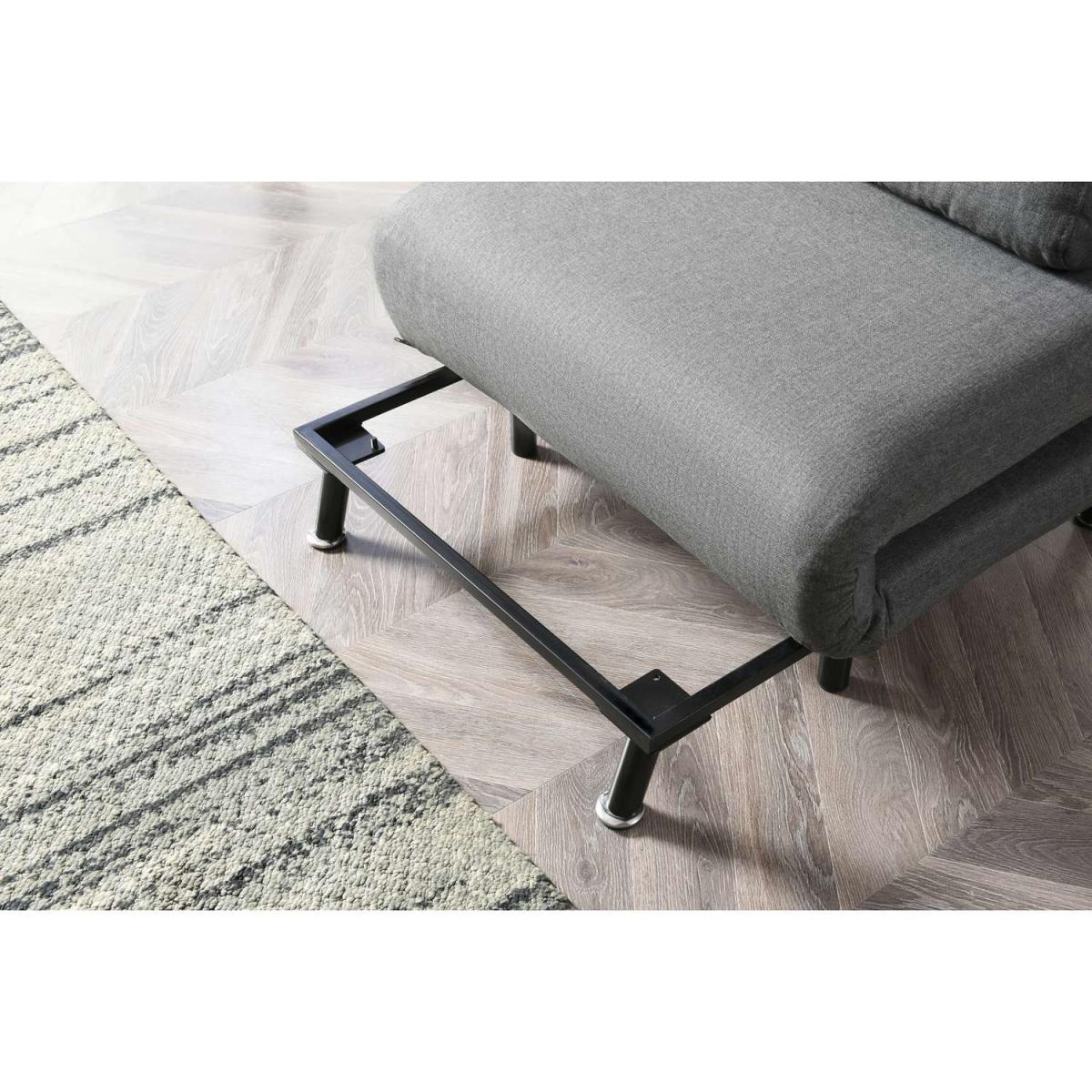Folding Fabric Sofa Bed - Dark Grey – image 3