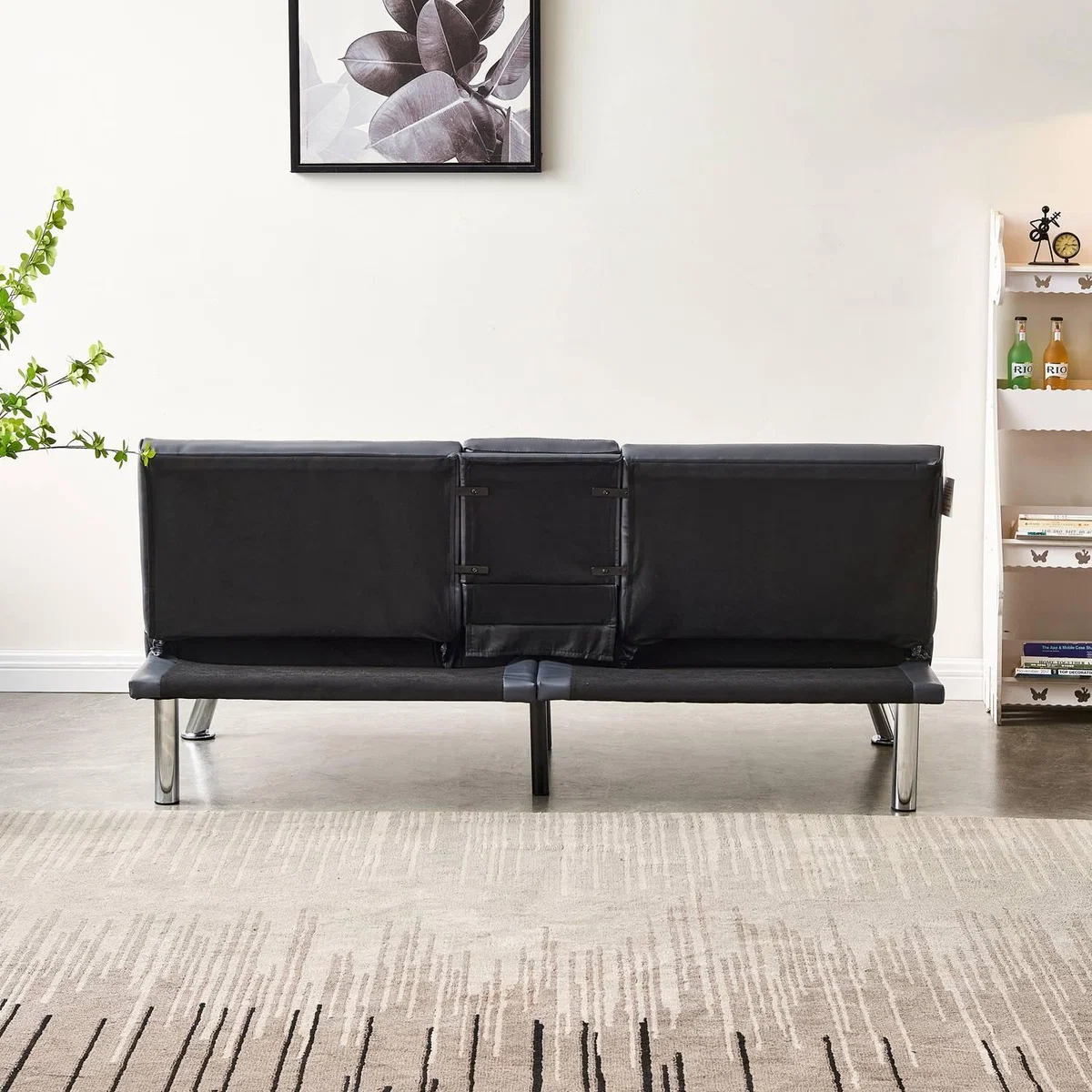 WestWood Faux Leather Manhattan Sofa Bed - Grey – image 5