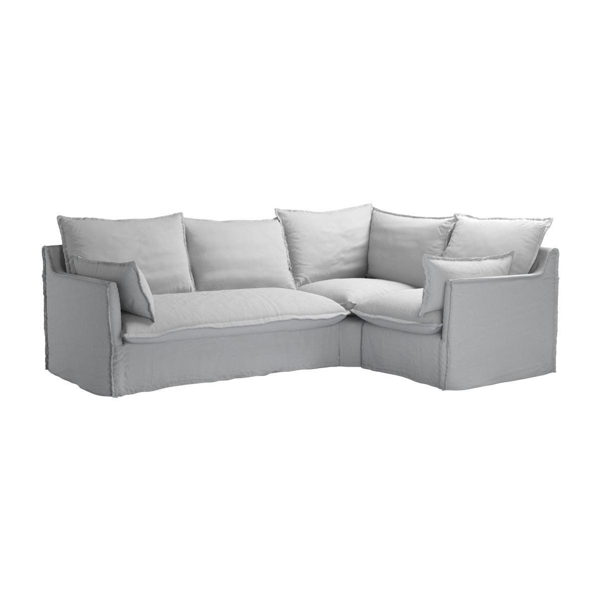 Isaac Asym: LHF 2 Seat Sofabed w RHF Single in Graphite Smart Cotton - sofa.com – image 1