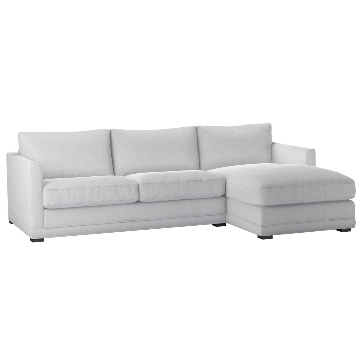 Aissa Medium RHF 2.5 Seat Chaise Sofa Bed in Clay House Herringbone Weave – image 2