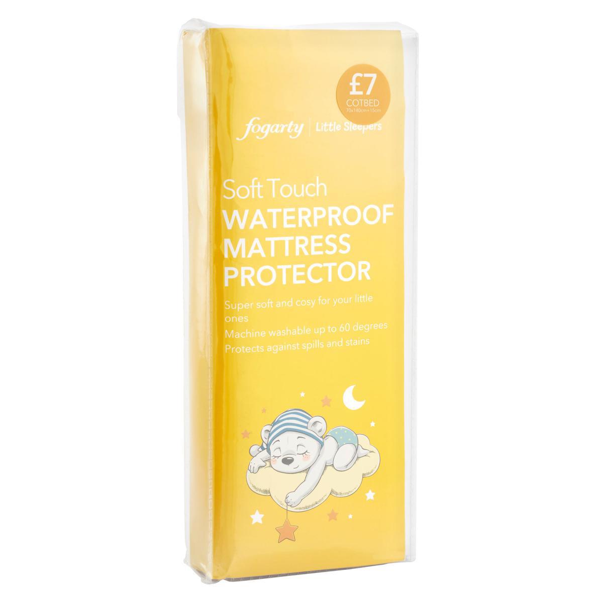 Fogarty Little Sleepers Soft Touch Waterproof Mattress Protector White – image 3