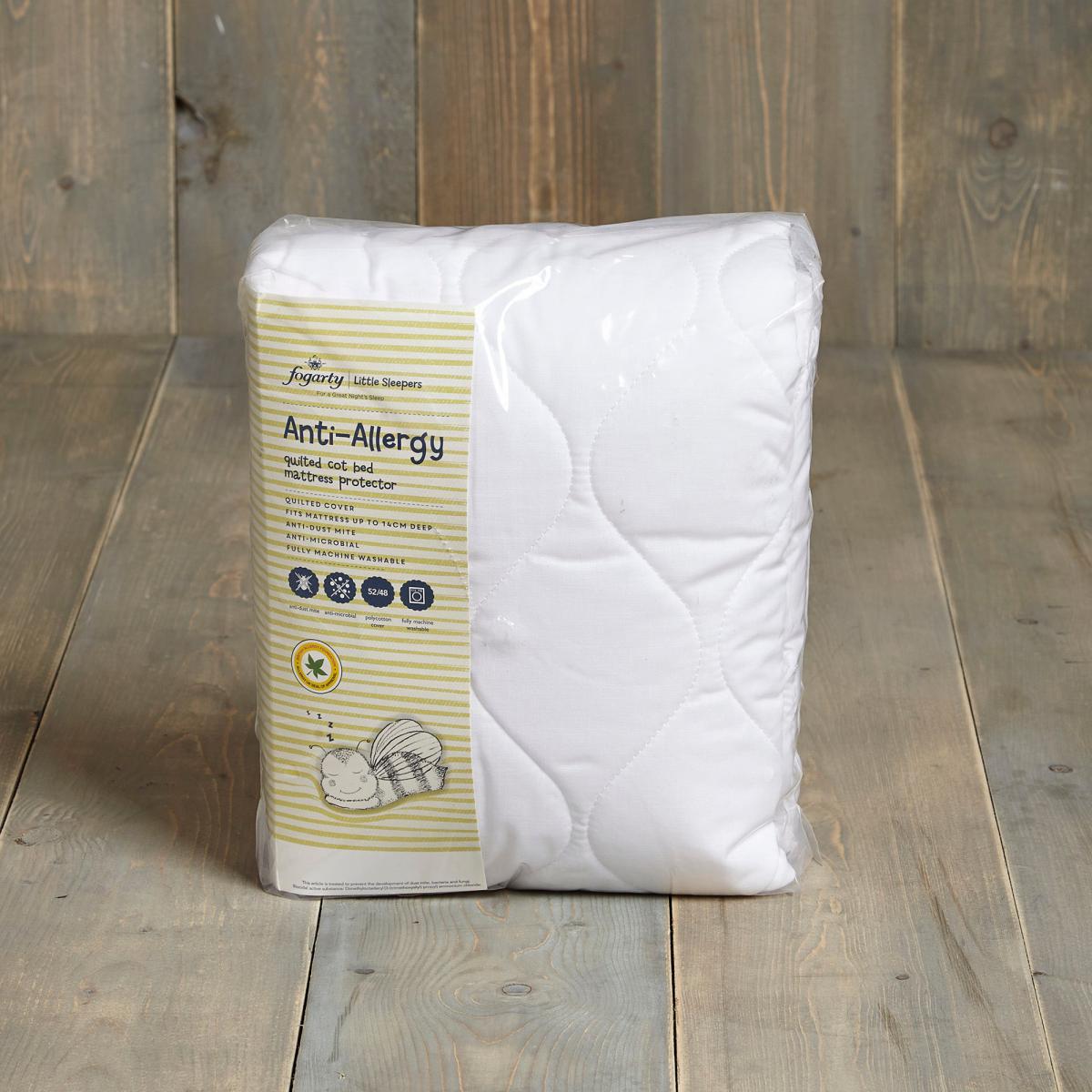 Fogarty Little Sleepers Anti Allergy Quilted Mattress Protector White – image 3