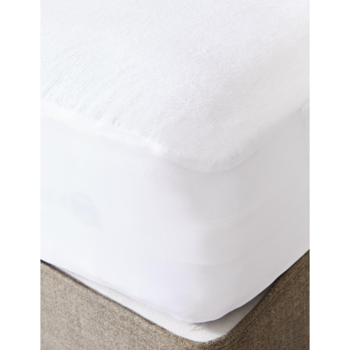 M&S Terry Waterproof Mattress Protector - 5FT - White, White – image 3