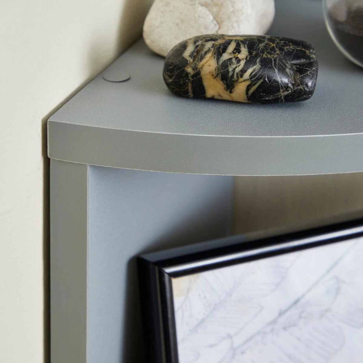 Corner Wall Mounted Shelving Unit Grey – image 2