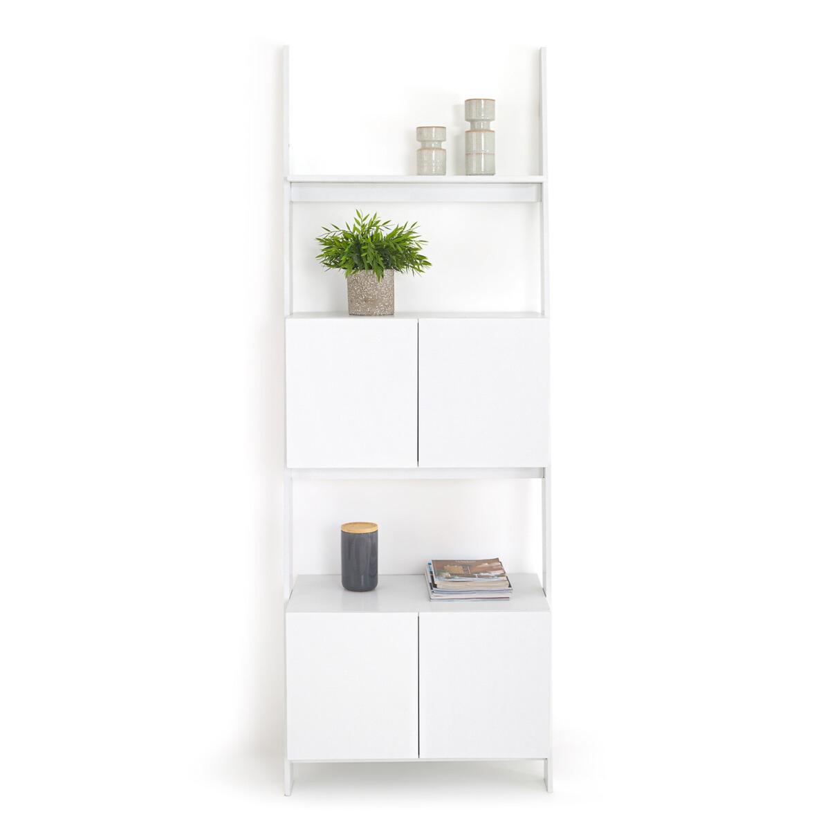 Domeno Wall-Mounted Ladder Shelving Unit with Cupboards – image 3
