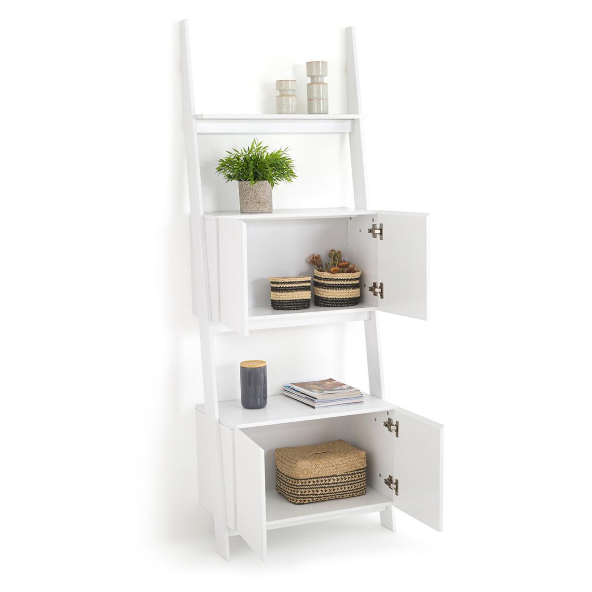 Domeno Wall-Mounted Ladder Shelving Unit with Cupboards – image 5