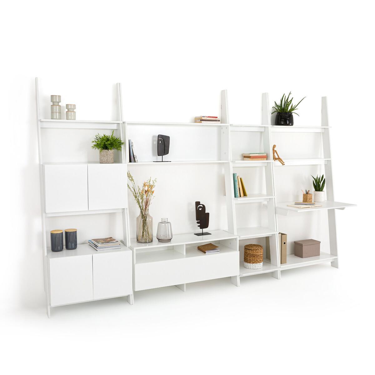 Domeno Wall-Mounted Ladder Shelving Unit with Cupboards – image 8