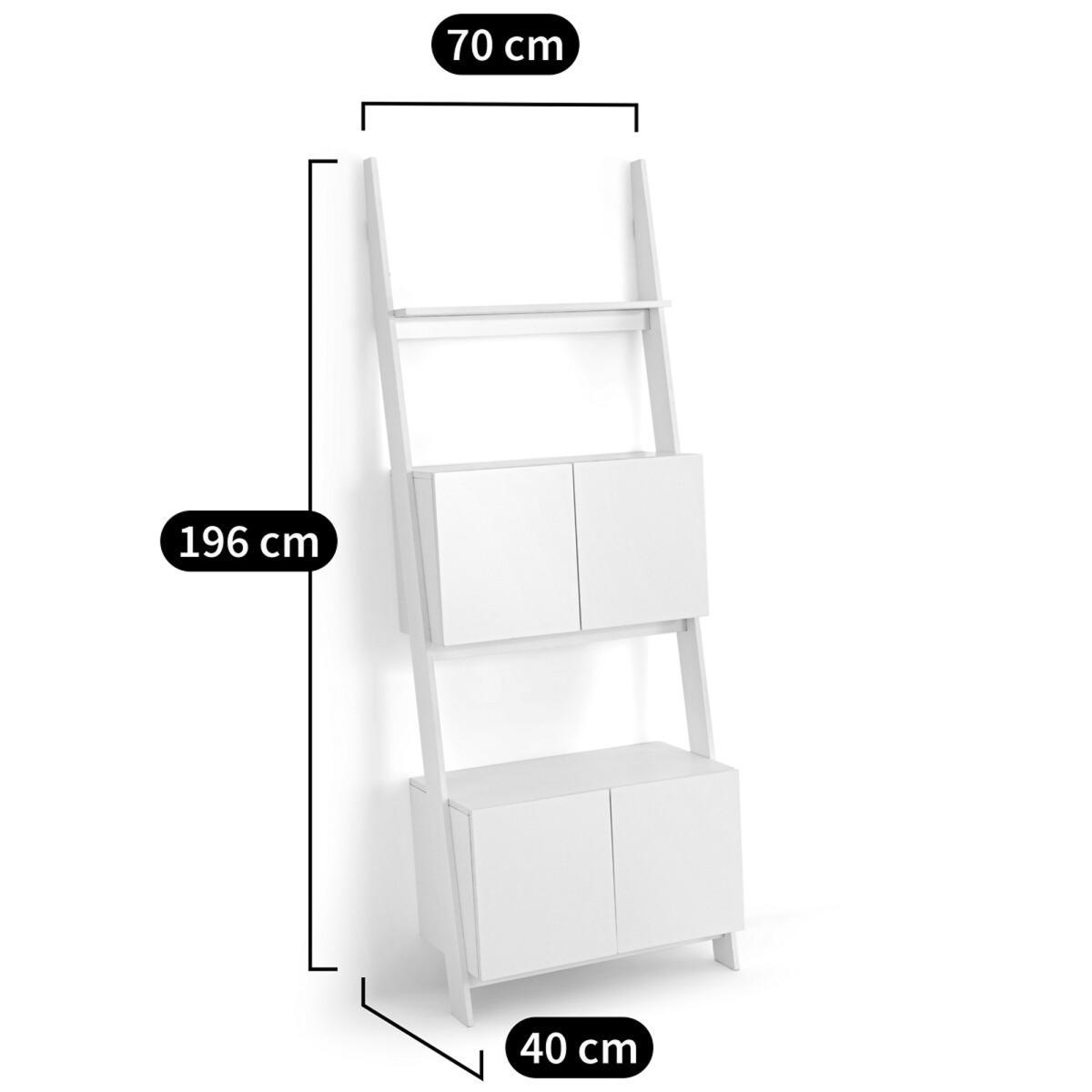 Domeno Wall-Mounted Ladder Shelving Unit with Cupboards – image 10