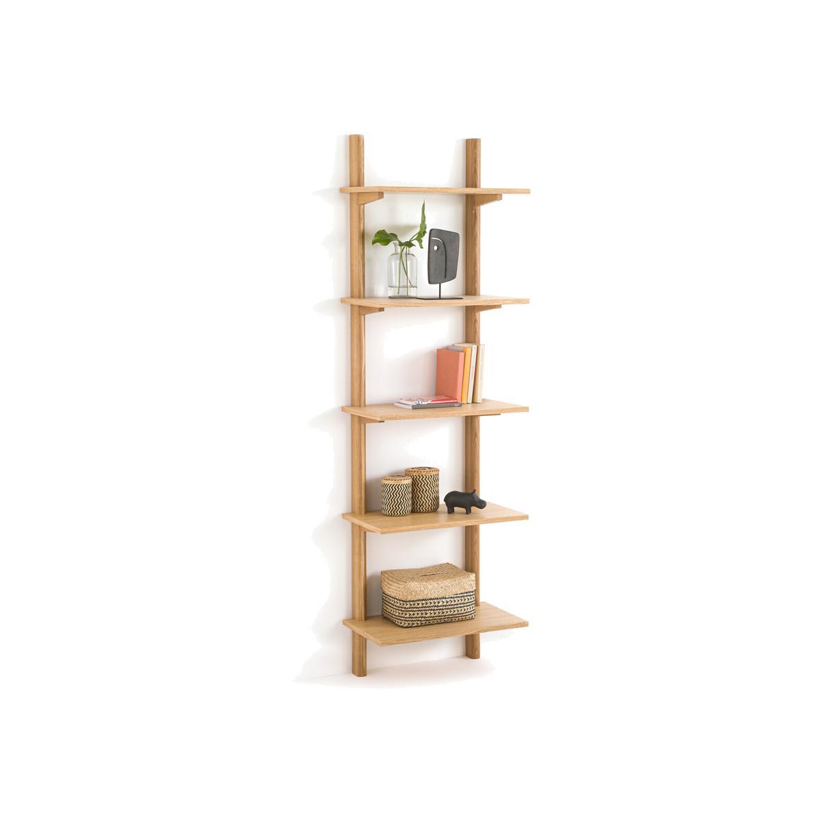 Badis Oak 5-Shelf Unit, L60cm – image 1