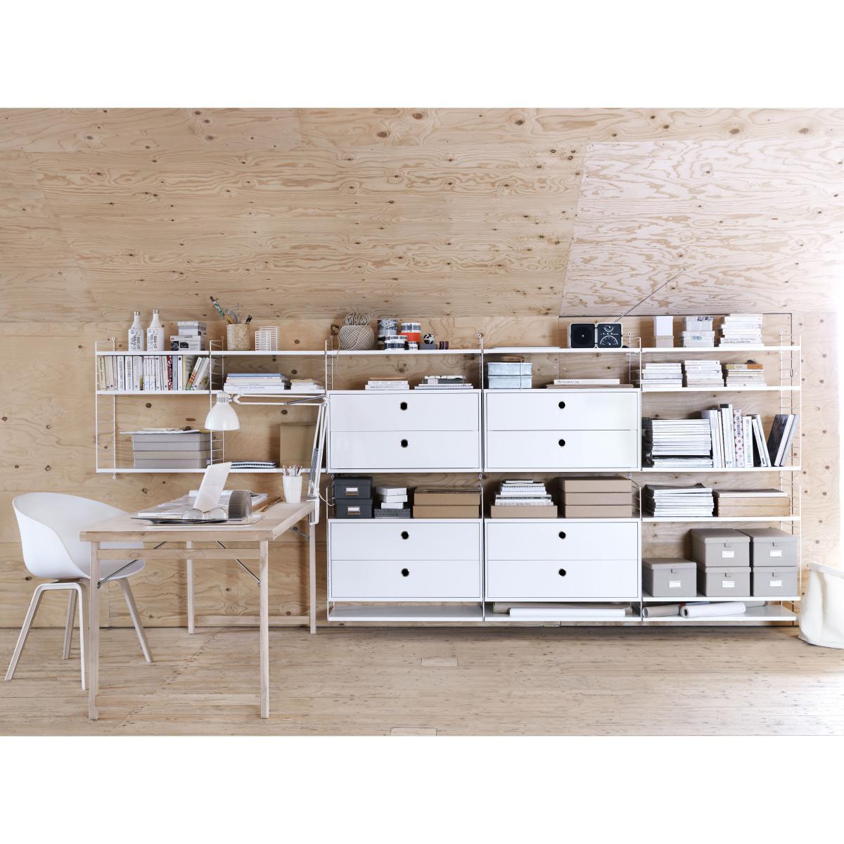 String® System Shelf - L 58 cm / Set of 3 by String Furniture Natural wood – image 4
