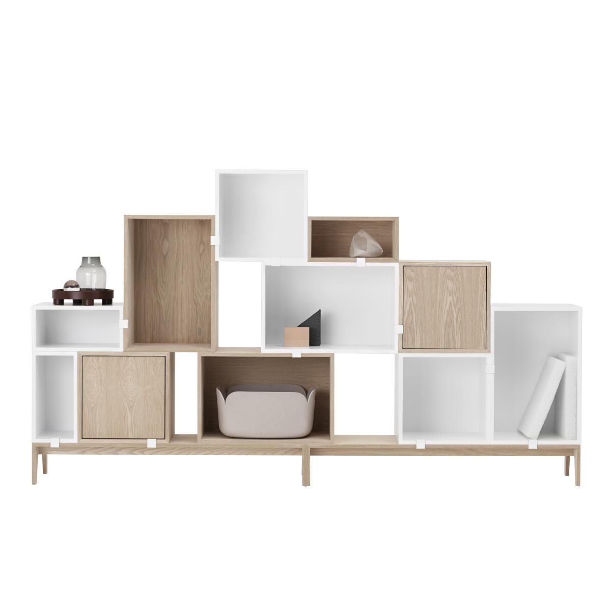 Stacked 2.0 Shelf - / Medium carré 43x43 cm / Avec fond by Muuto White – image 2