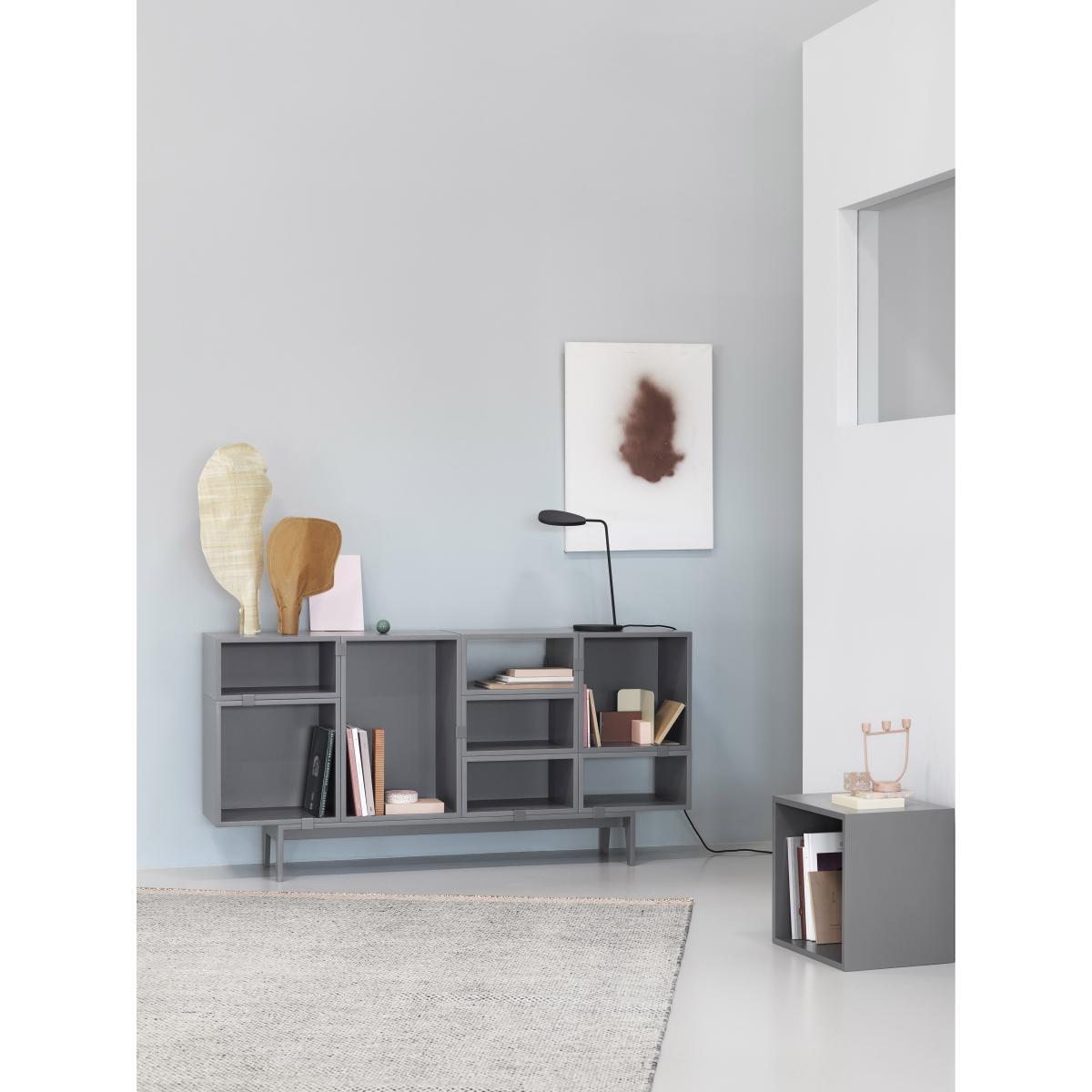 Stacked 2.0 Shelf - / Medium carré 43x43 cm / Avec fond by Muuto White – image 4