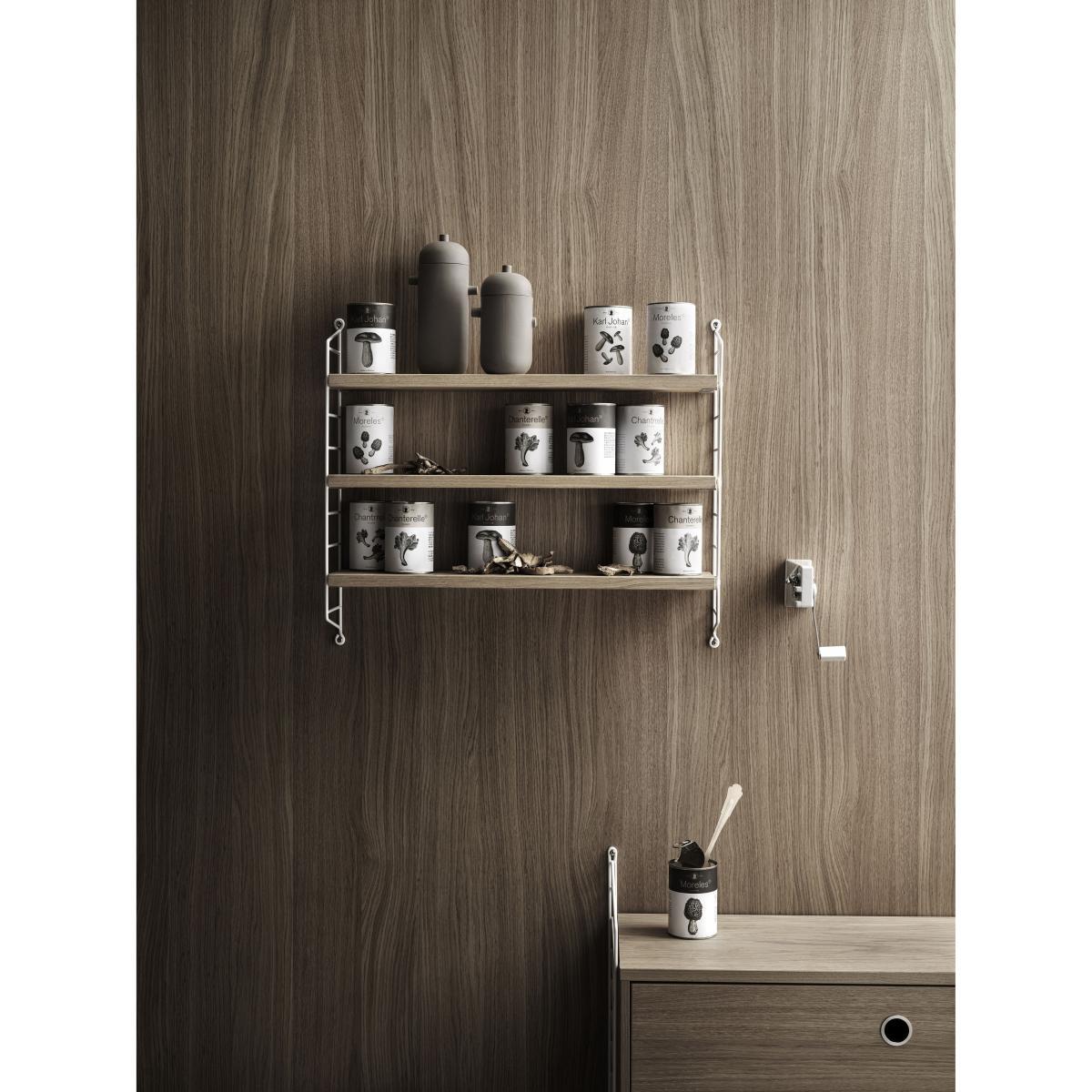 String® Pocket Shelf - / Wood - L 60 x H 50 cm by String Furniture Natural wood – image 2