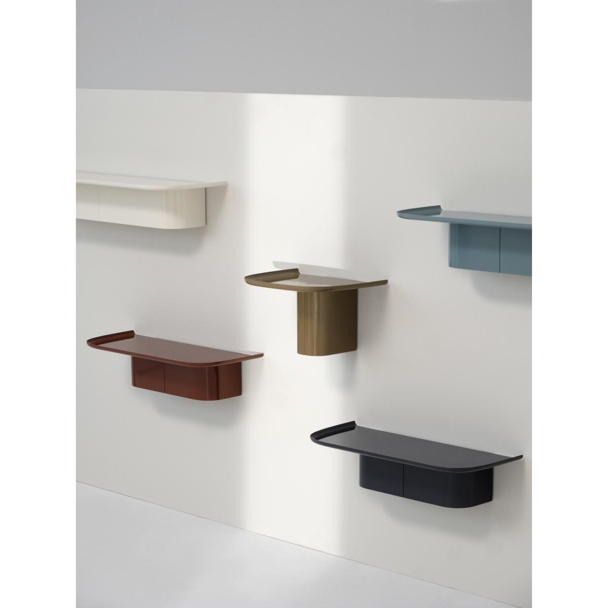 Korpus Small Shelf - / 1 hook - L 35 x D 29 x H 21.5 cm / Aluminium by Hay Beige – image 3