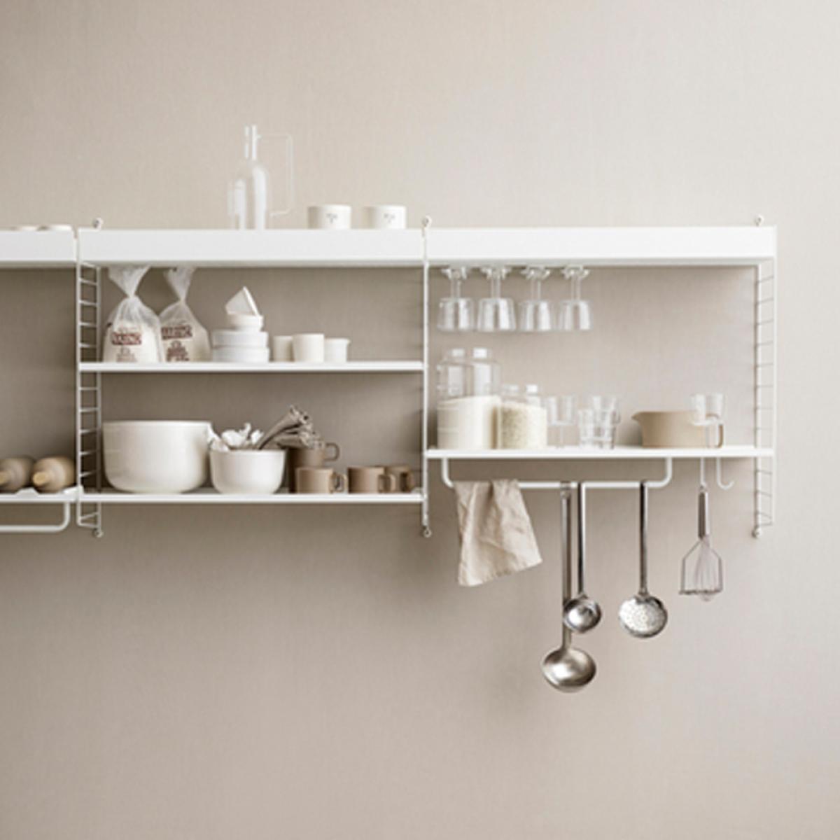 String String shelf metal White 78x20 cm low edge – image 7