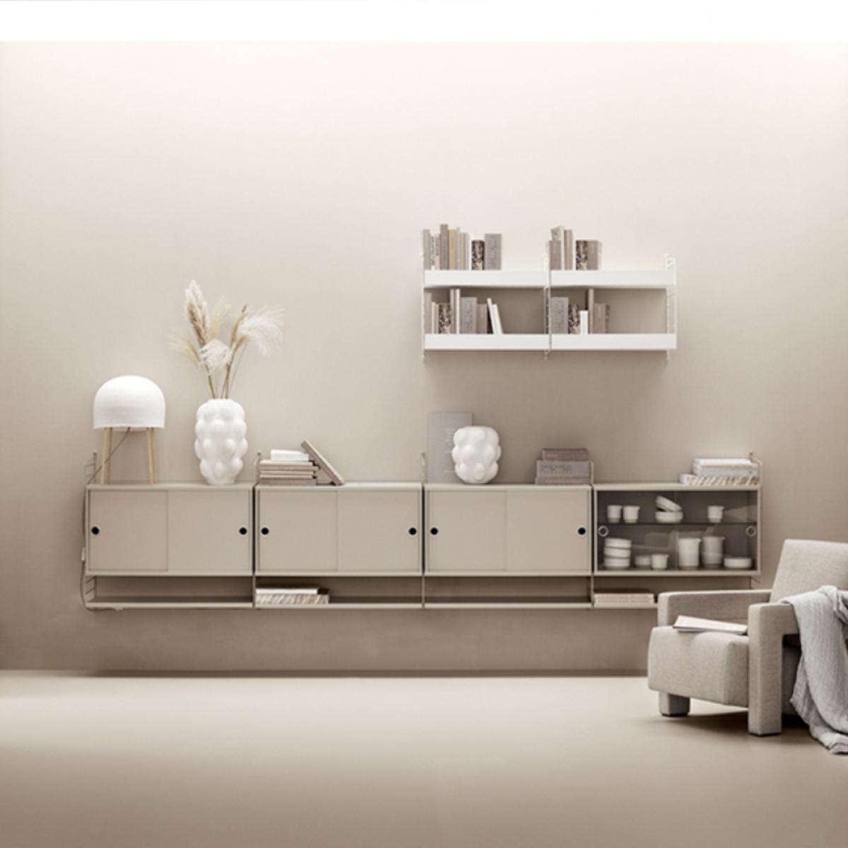 String String shelf metal White 78x20 cm low edge – image 8