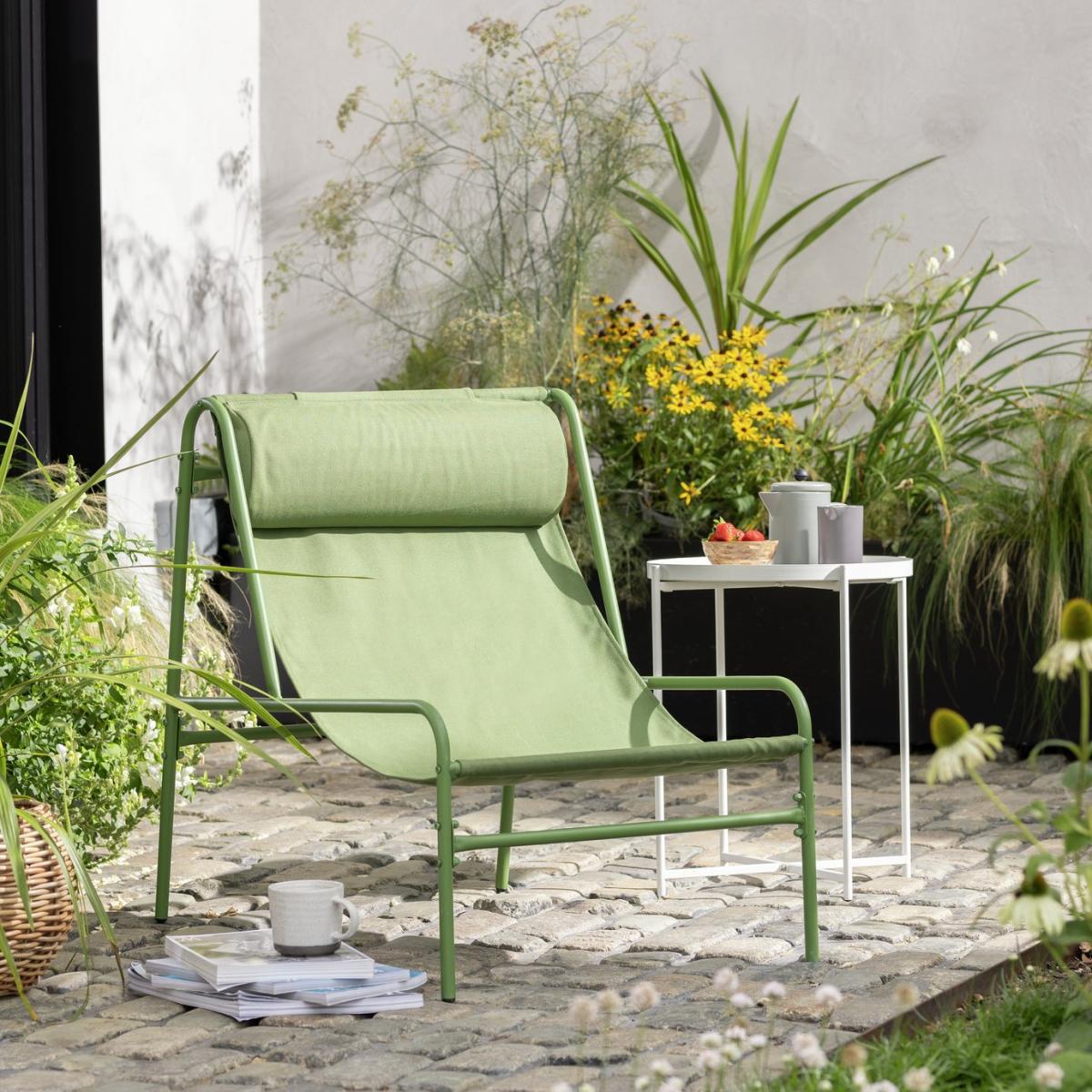 Habitat Teka Metal Garden Chair - Green – image 3