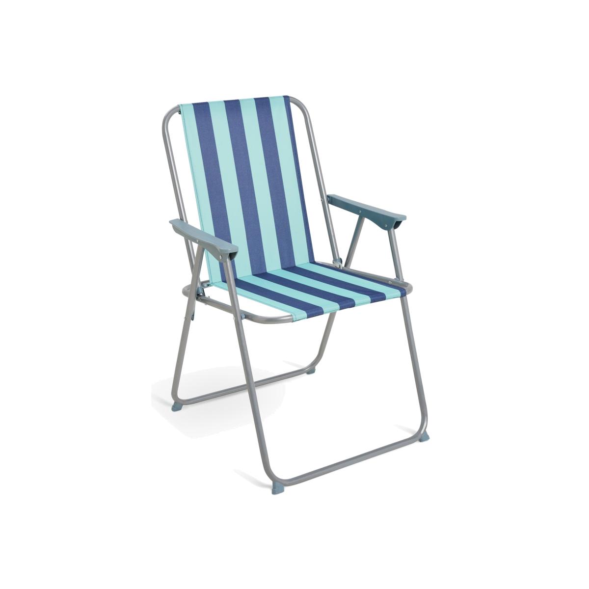 Habitat Folding Metal Garden Chair - Blue