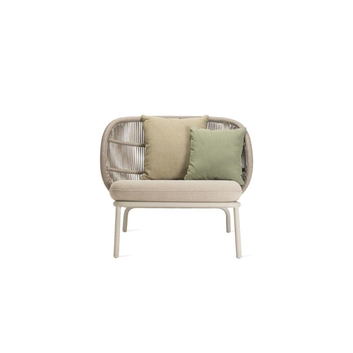 Vincent Sheppard Kodo Garden Lounge Chair Dune White Olive and Blush Cushions - Heal's UK Outdoor Furniture – image 2