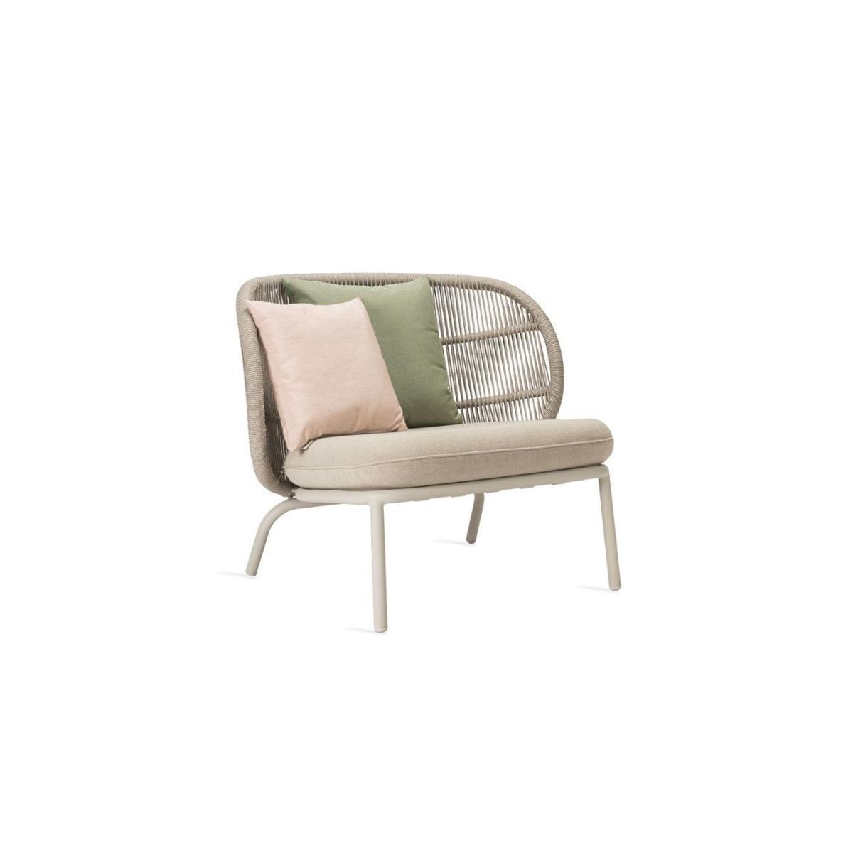 Vincent Sheppard Kodo Garden Lounge Chair Dune White Olive and Blush Cushions - Heal's UK Outdoor Furniture – image 6