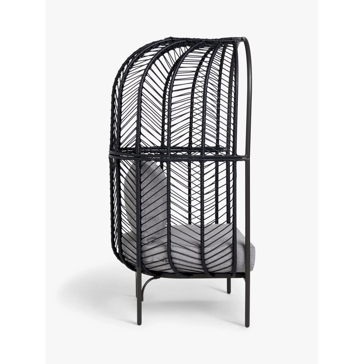 John Lewis & Partners Chevron Garden Single Chair Pod, Black/Grey – image 4