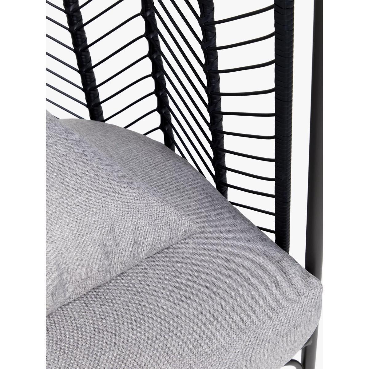 John Lewis & Partners Chevron Garden Single Chair Pod, Black/Grey – image 5