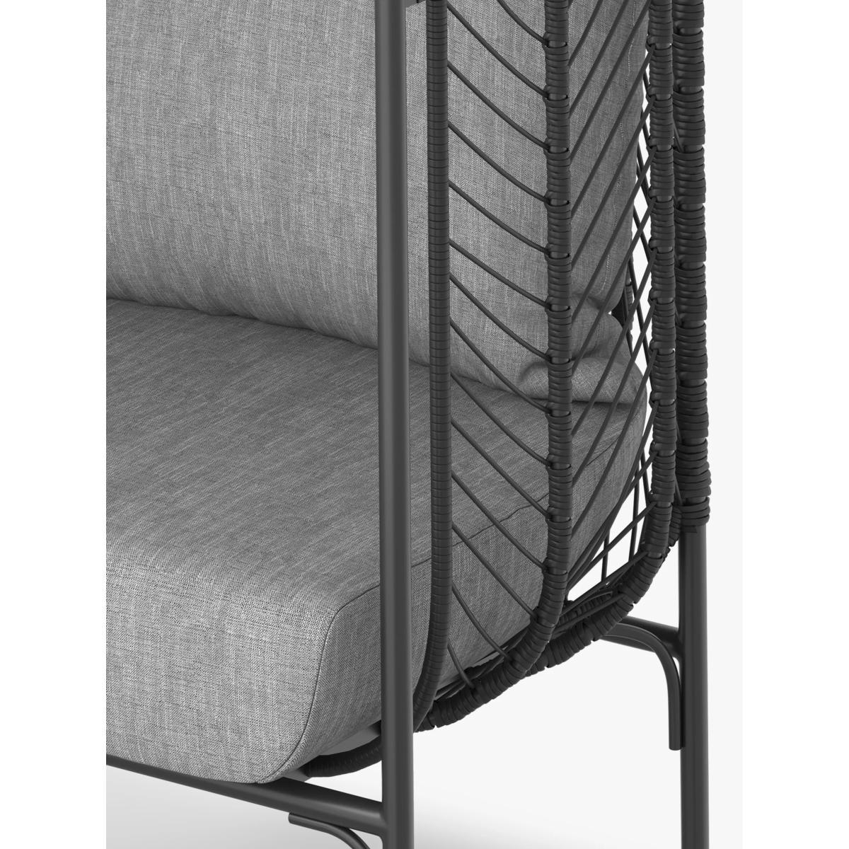 John Lewis & Partners Chevron Garden Single Chair Pod, Black/Grey – image 6