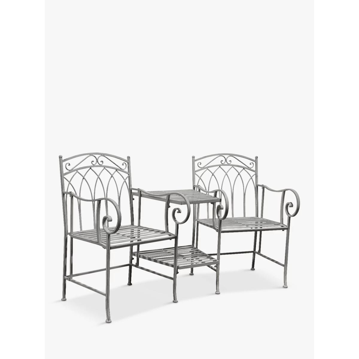 Gallery Direct Cassiano 2-Seater Metal Garden Loveseat – image 3