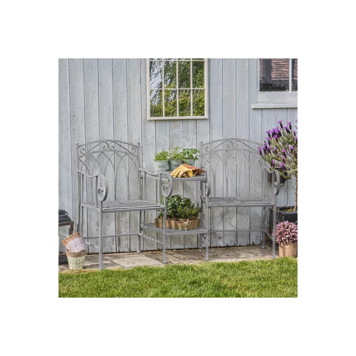 Gallery Direct Cassiano 2-Seater Metal Garden Loveseat – image 1