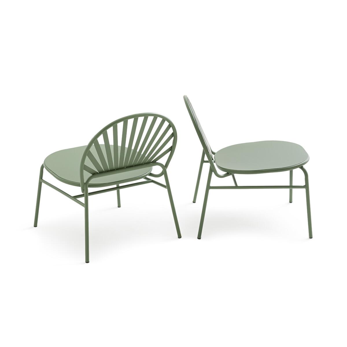 Set of 2 Solale Metal Garden Armchairs – image 2