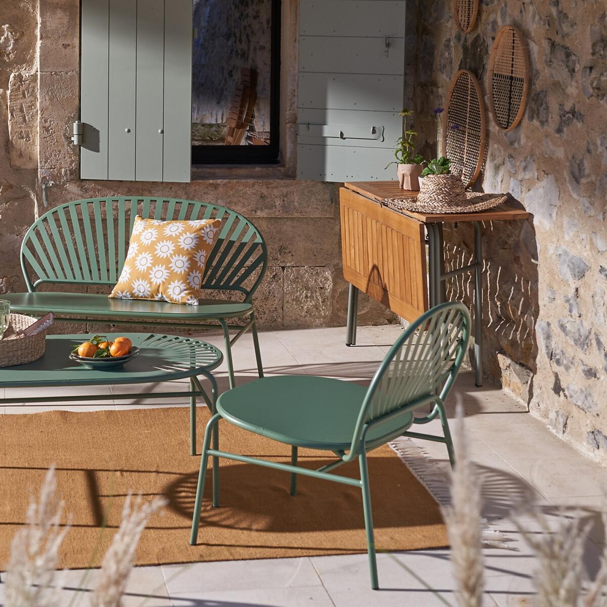Set of 2 Solale Metal Garden Armchairs – image 7