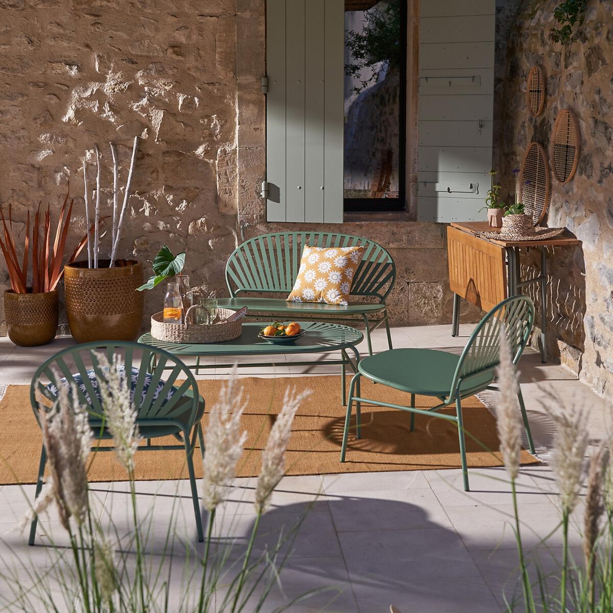 Set of 2 Solale Metal Garden Armchairs – image 8