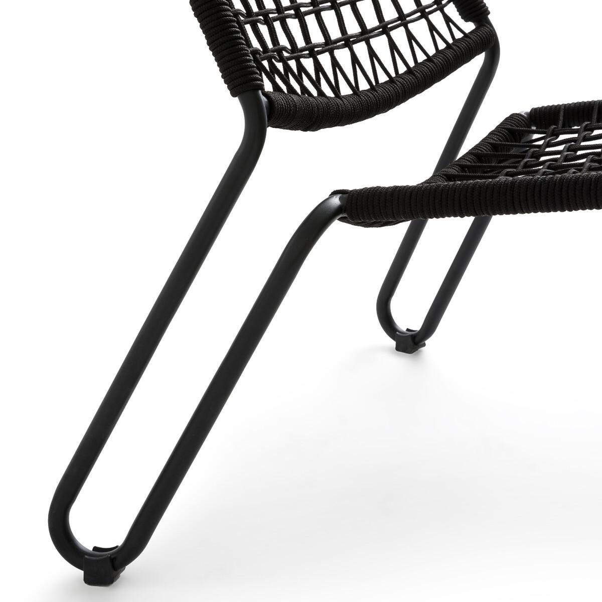 Masix Metal / Braided Rope Low Garden Armchair – image 4