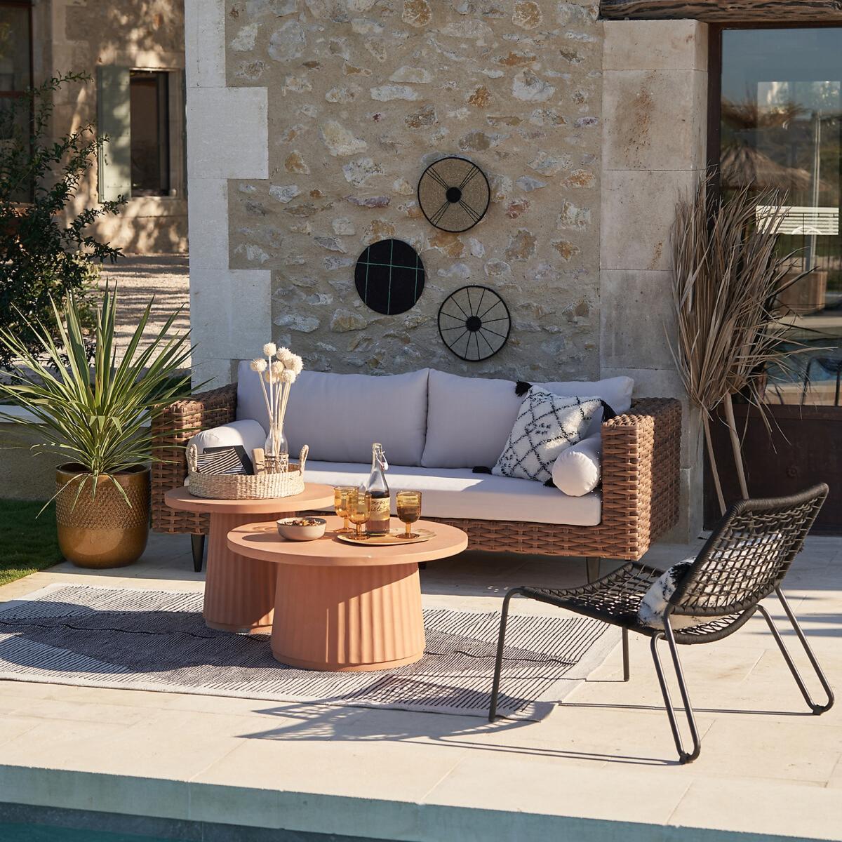 Masix Metal / Braided Rope Low Garden Armchair – image 9