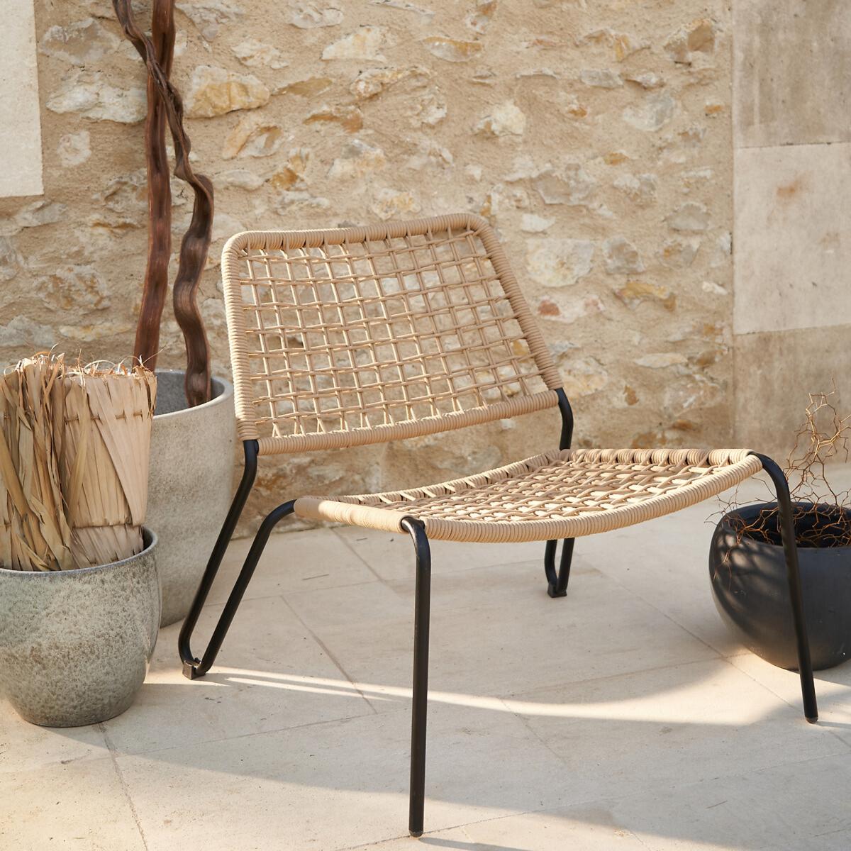 Masix Metal / Braided Rope Low Garden Armchair – image 10