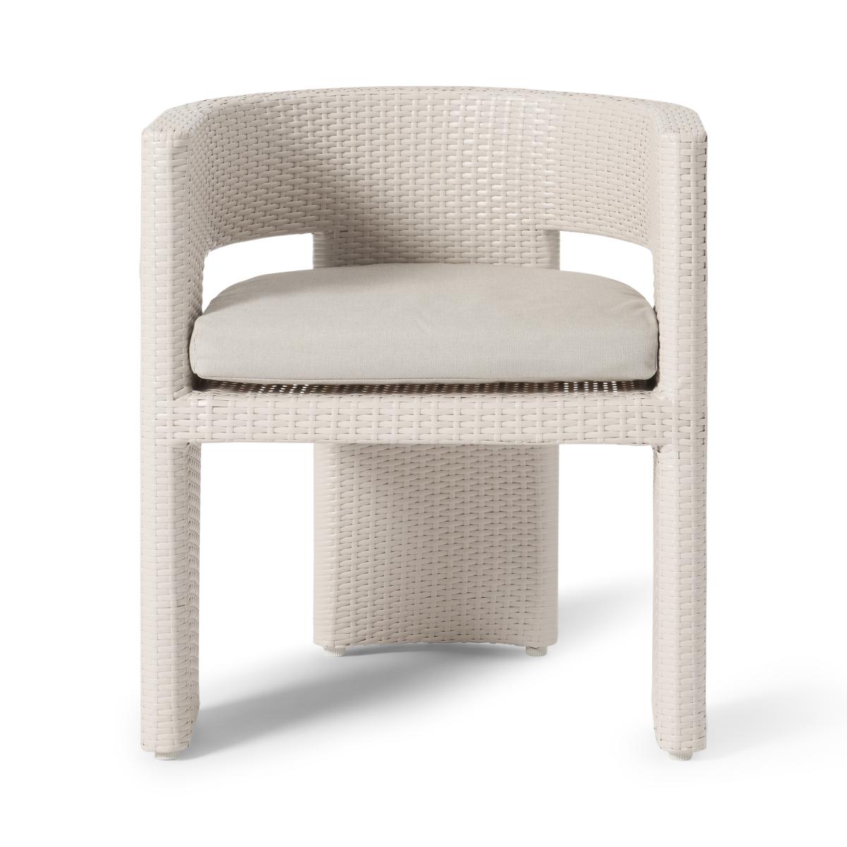Alfrida Garden Dining Chair, Natural White Polyweave – image 2