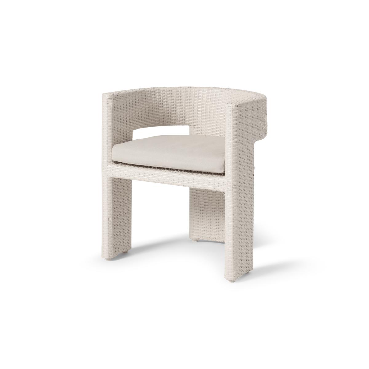 Alfrida Garden Dining Chair, Natural White Polyweave – image 3