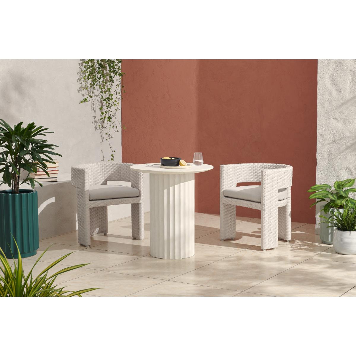 Alfrida Garden Dining Chair, Natural White Polyweave – image 4